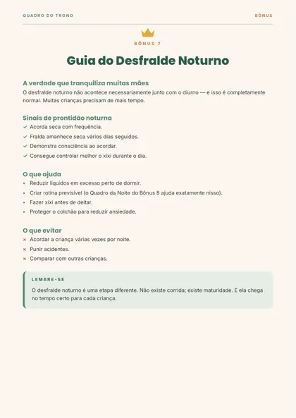 Guia do Desfralde Noturno — página real
