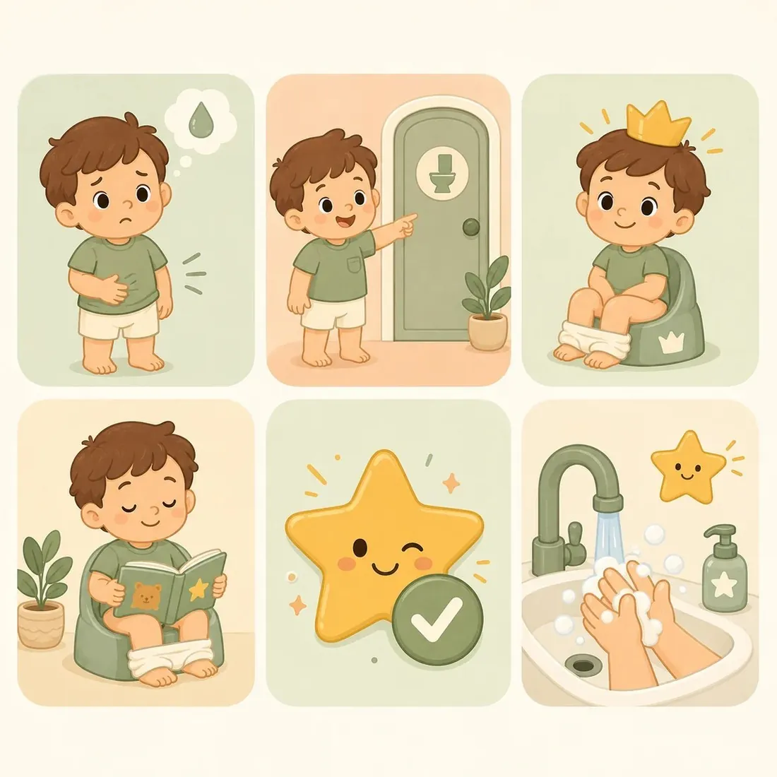 Quadro de Rotina do Cocô — versão menino